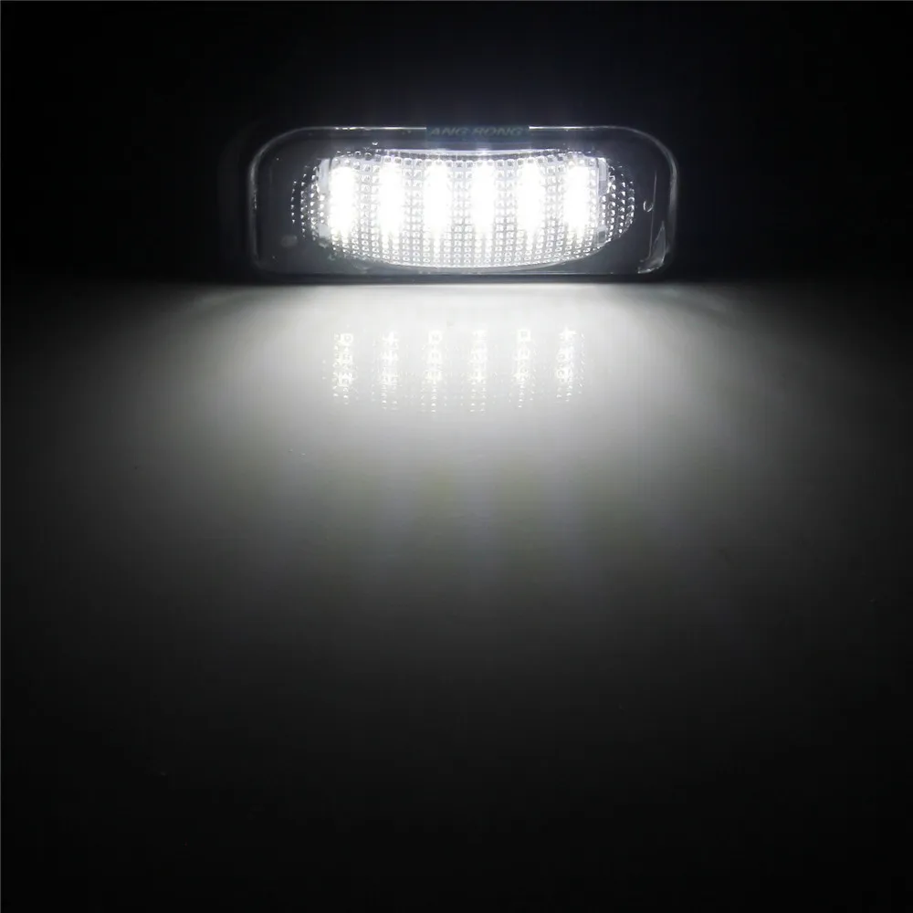 ANGRONG 18 SMD Белая светодиодный светильник ПА для номерного знака 6000K Mercedes Benz C-Class W203 4D