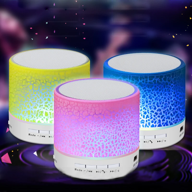 Светодиодный мини Bluetooth Динамик Портативный Беспроводной звуковой ящик карты