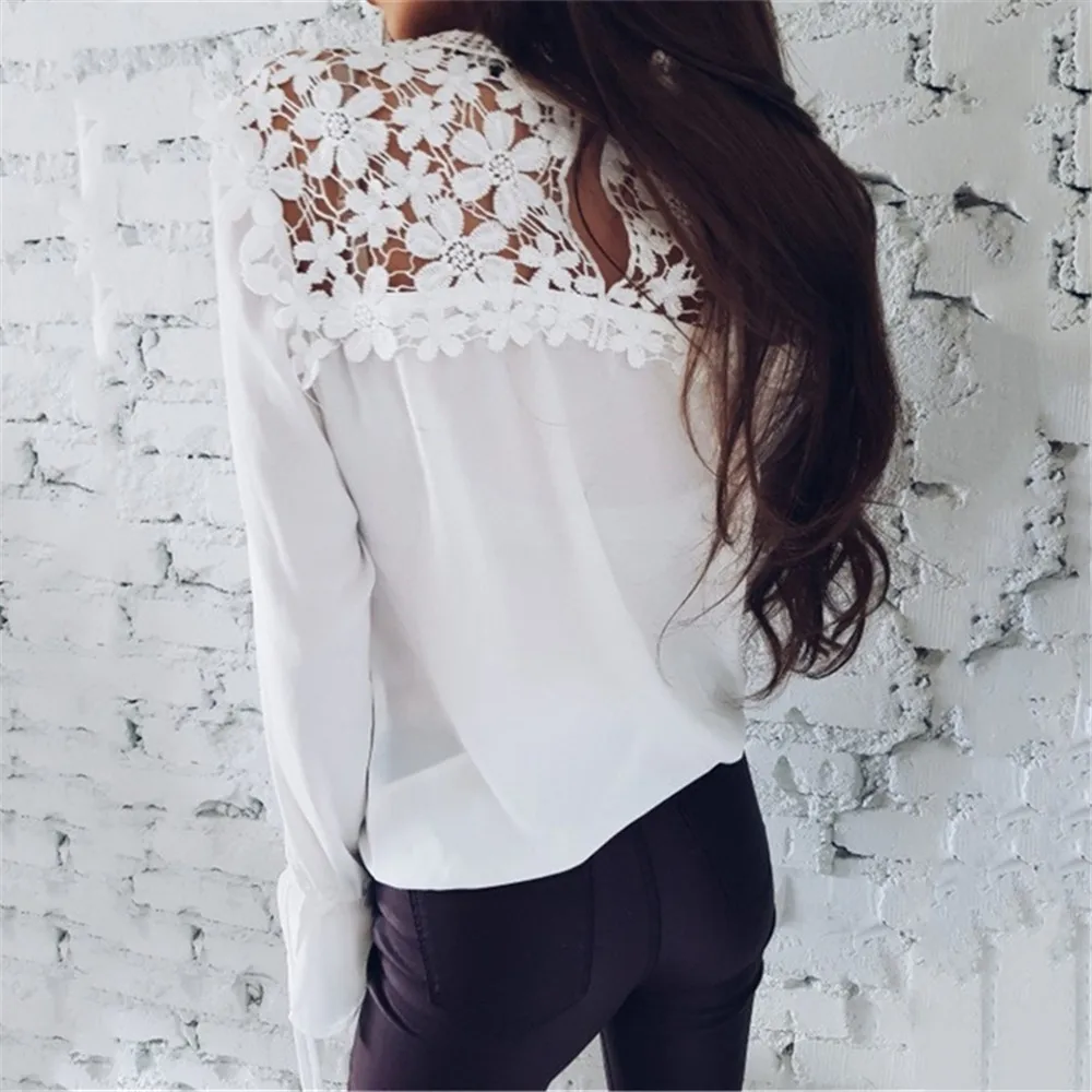 Новинка 2018 Брендовая женская рубашка весна-лето модные крючком кружевные