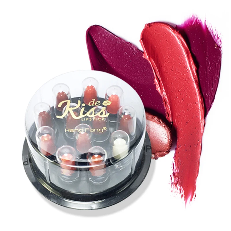 Набор матовых помад Hengfang 12 шт./компл. водостойкий питательный Макияж для губ