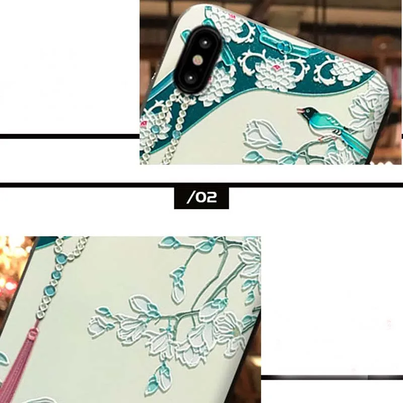 JIBAN китайский Стиль Королевский наряд чехол для Iphone XS MAX XR X 6 6s plus 7 Plus 8 тиснением