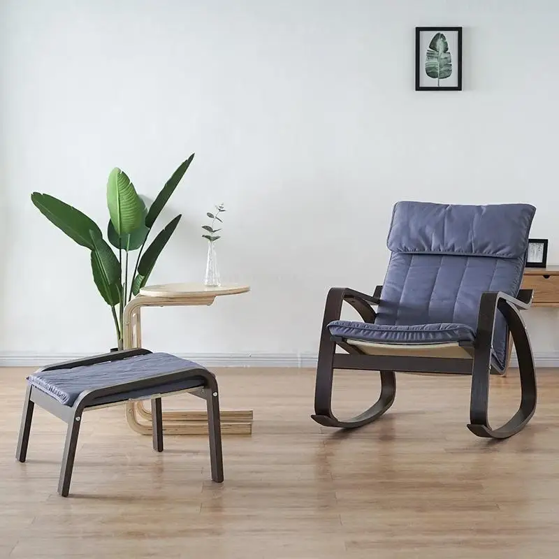 Кресло качалка в скандинавском стиле модное кресло для пожилых людей с рамой из