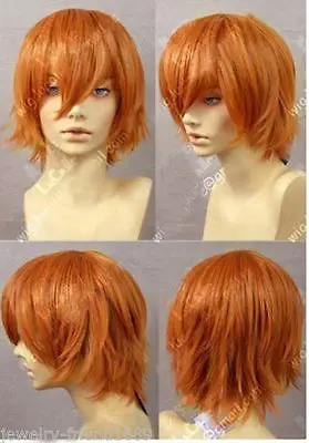 СВОБОДНЫЙ КОРАБЛЬ&gt&gt&gt&gt Новый парик Косплей Подвязки Ангел Оранжевый Короткий