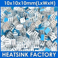10pcslot radiator aluminum heatsink 10mm x 10mm x 10mm heat sink extruded profile heat dissipation for cooling with thermal pad