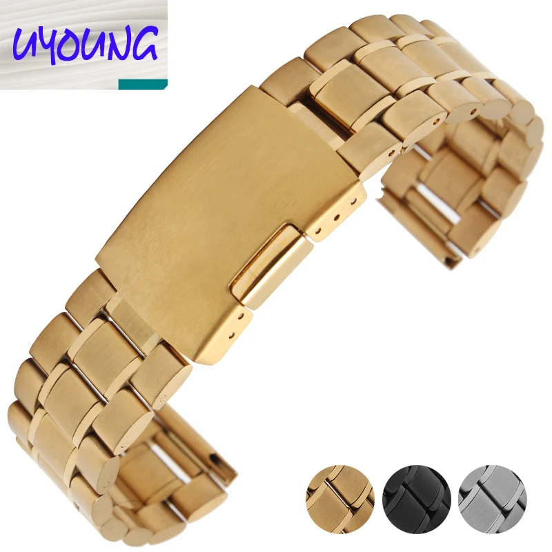 Ремешок для часов Huawei со стальной полосой аксессуары наручных Двойная застежка