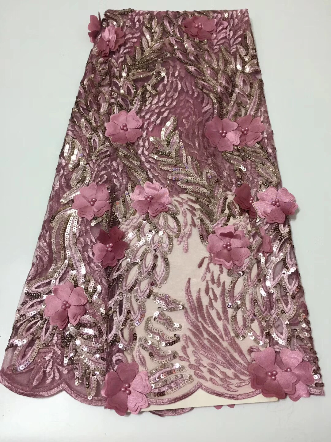 French Lace Material High Quality Net African Fabric With Stone Nigerian Wedding CD104 | Дом и сад
