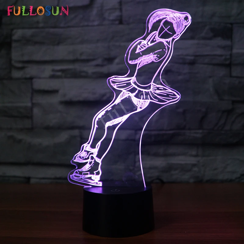 Фигурное катание светодиодный ночник спортивная серия 3D лампа Bulbing Touch цветная