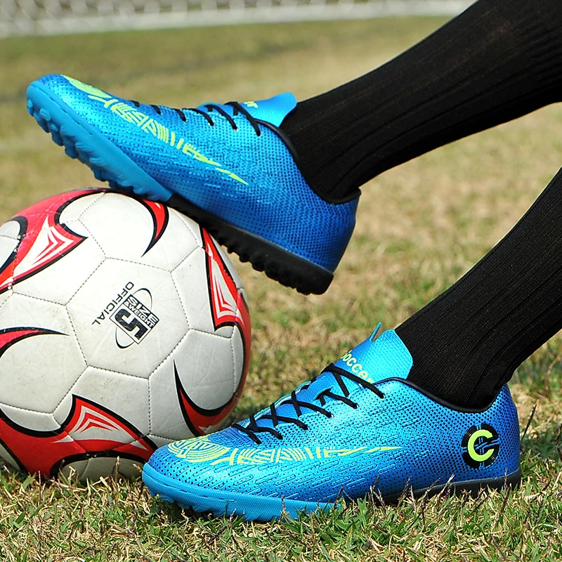 Оригинальные мужские футбольные бутсы Длинные шипы для тренировок детские