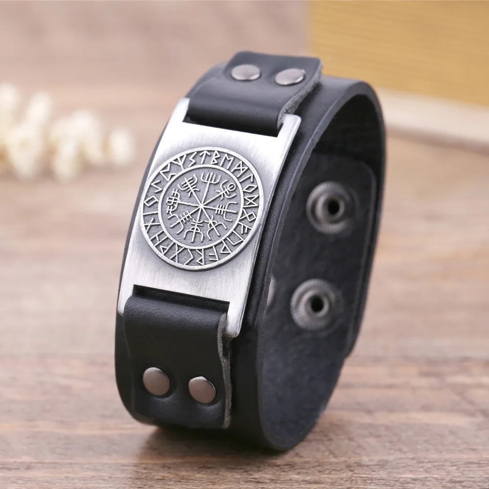 My shape, новинка, Прямая поставка, Викинг, Vegvisir, компас, подвески, браслет, нордические руны, мужские ювелирные изделия, символ Одина, кожаные браслеты