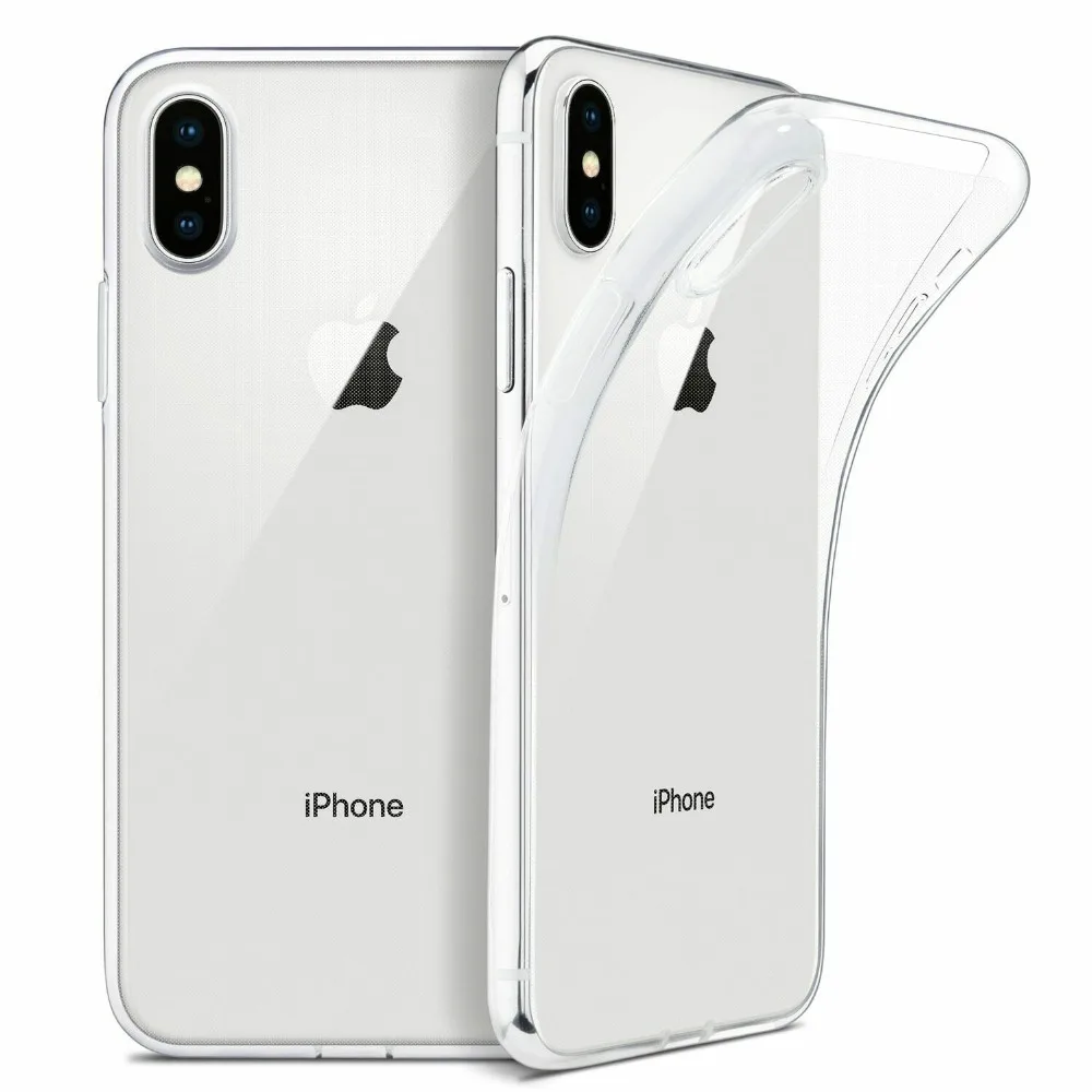 Прозрачный силиконовый мягкий чехол из ТПУ для 7 8 6 6s Plus 7Plus X XS MAX XR прозрачный iPhone 11