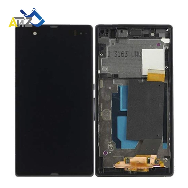 With Frame For SONY Xperia Z L36H/I Display LCD Screen xperia C6603 C6602 lcd pantalla ekran Touch Digitizer | Мобильные телефоны и