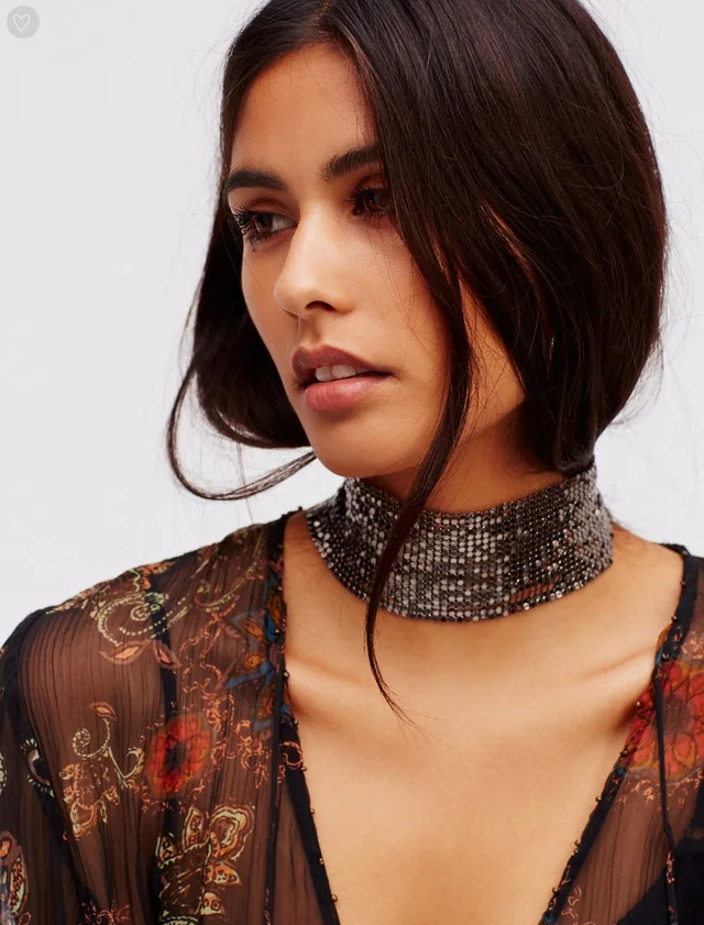Широкий Золотой колье для Для женщин сетки Чокеры Цепочки и ожерелья Блёстки Макси Chocker себе Кольер РАН де связью ожерелье Mujer Bijoux