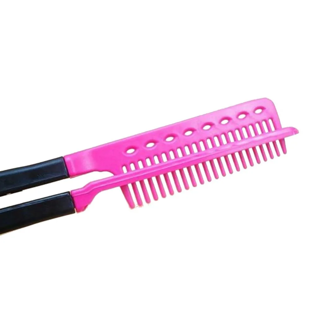 10 шт./лот Для женщин Леди V Тип Дизайн выпрямитель для волос гребень DIY салон