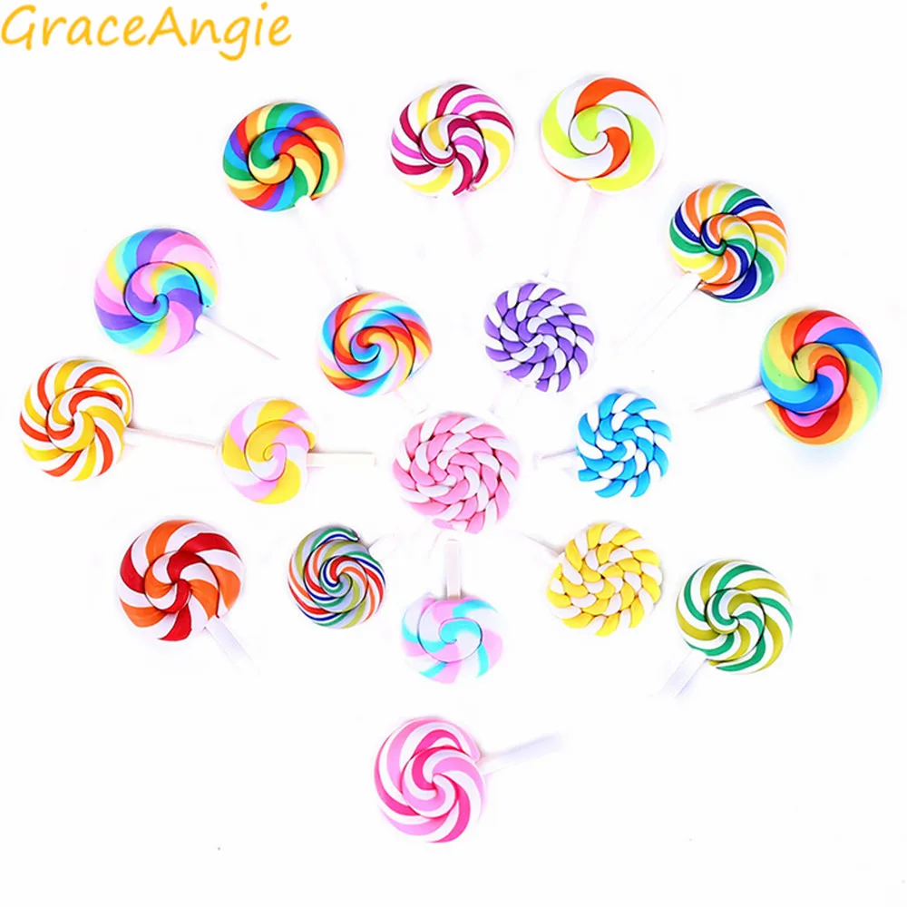 GraceAngie 10 шт./упак. Красочные леденец конфеты Slime Подвески со случайным выбором