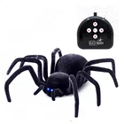 Электронный питомец с дистанционным управлением имитация тарантула глаза Сияющий умный черный паук 4Ch Хэллоуин дистанционное управление розыгрыш страшная игрушка подарок