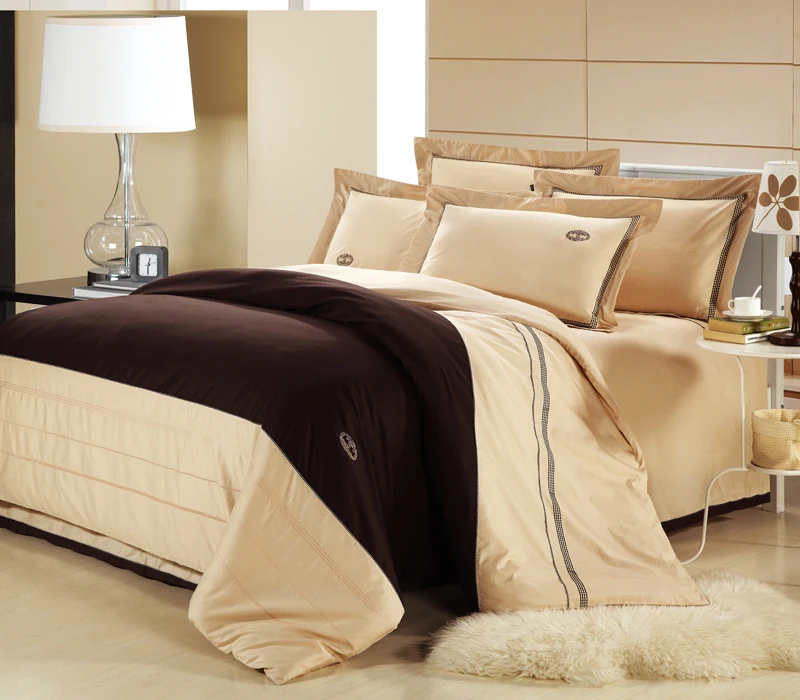 Благородный Европейский набор постельного белья 4 ед. 100% хлопок одеяло простыней