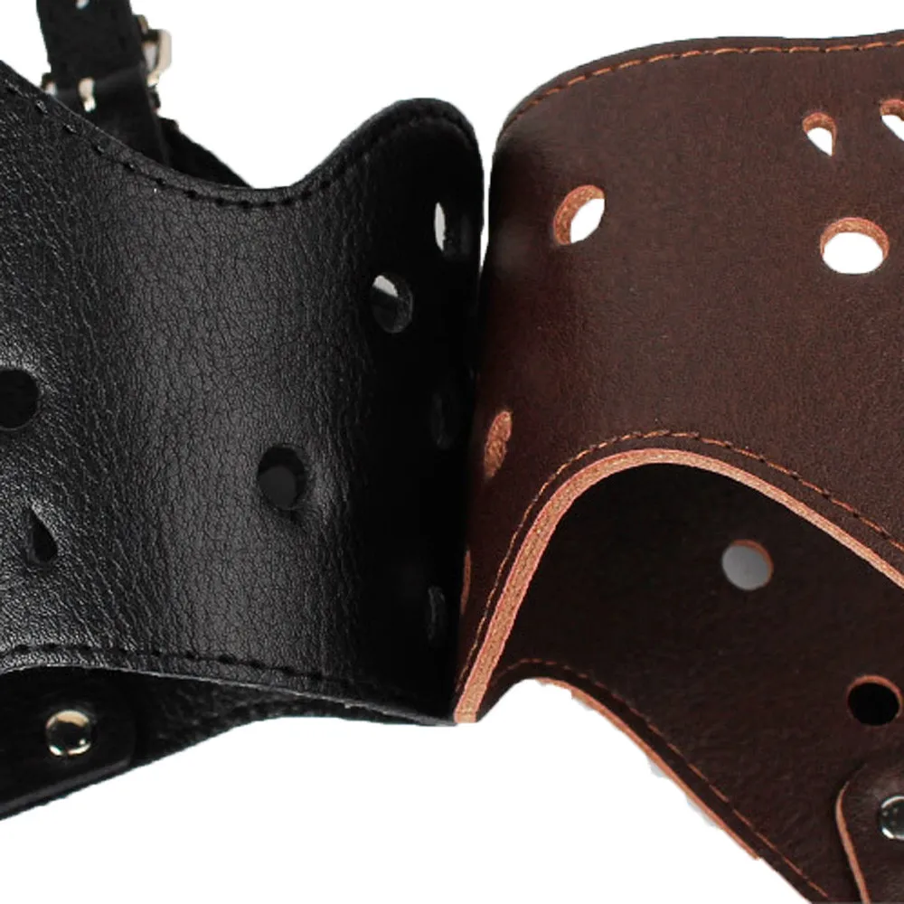 2018 TOP FASHION Prevent Bite Mask Adjustable Leather Cage Muzzle For Dog 0504 | Дом и сад