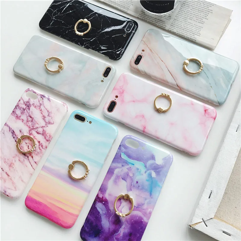 Роскошный Мраморный чехол со стразами для телефона iPhone 7 6S Xs Max Xr X 6 Plus 7Plus