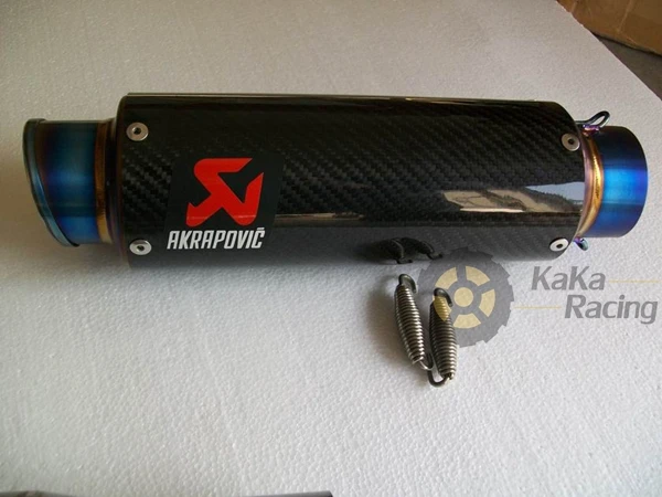 Универсальный Мотоцикл углеродного волокна Выхлопной Трубы ID: 51 мм/61 мм/63 мм/65 мм