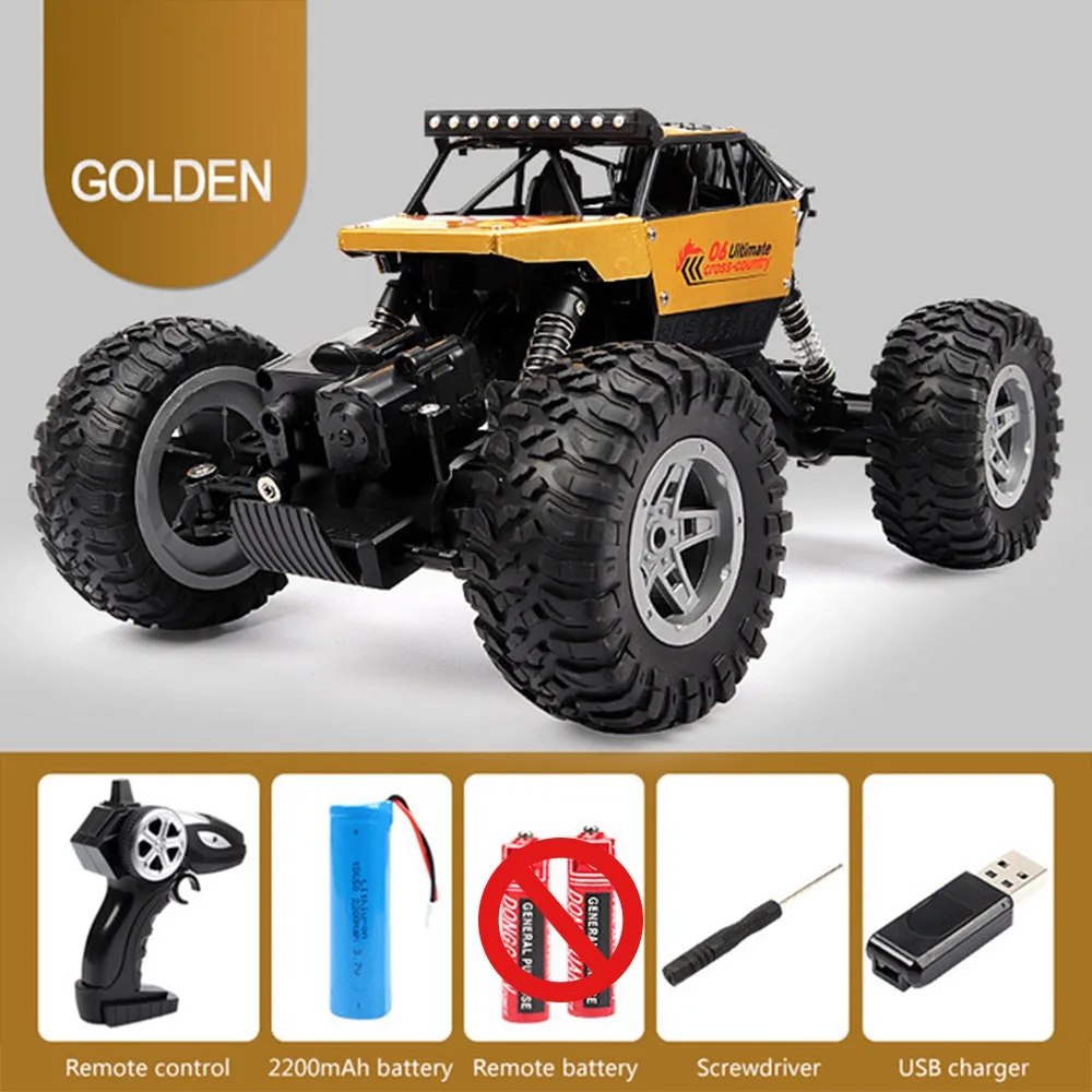 alloy Радиоуправляемый автомобиль 2,4G 4CH Rock Crawlers, вождение автомобиля, Бигфут, автомобиль с дистанционным управлением, модель автомобиля, внедорожный автомобиль, игрушка WLtoys drift - Цвет: alloy