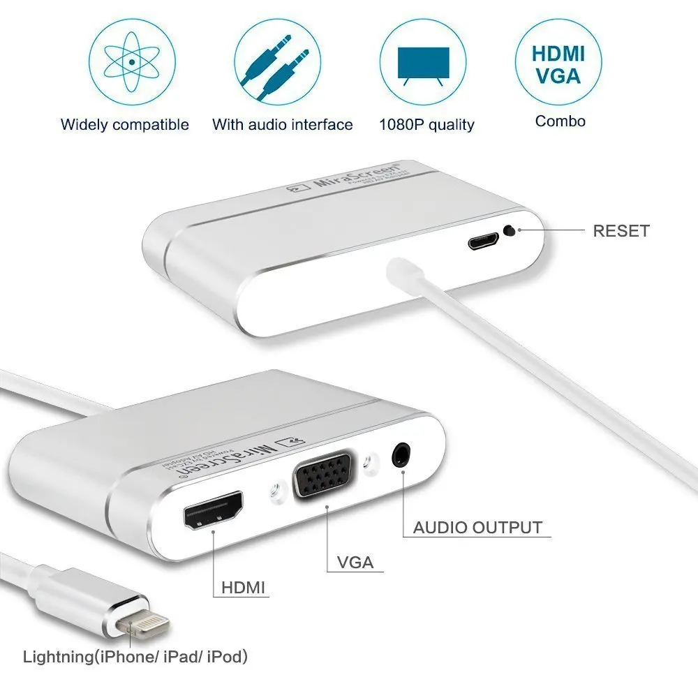 HBUDS X6L 1080 P HDMI кабель системы освещения для AV HDMI/HD tv цифровой адаптер Iphone 5S 6 6s 7 8 Plus