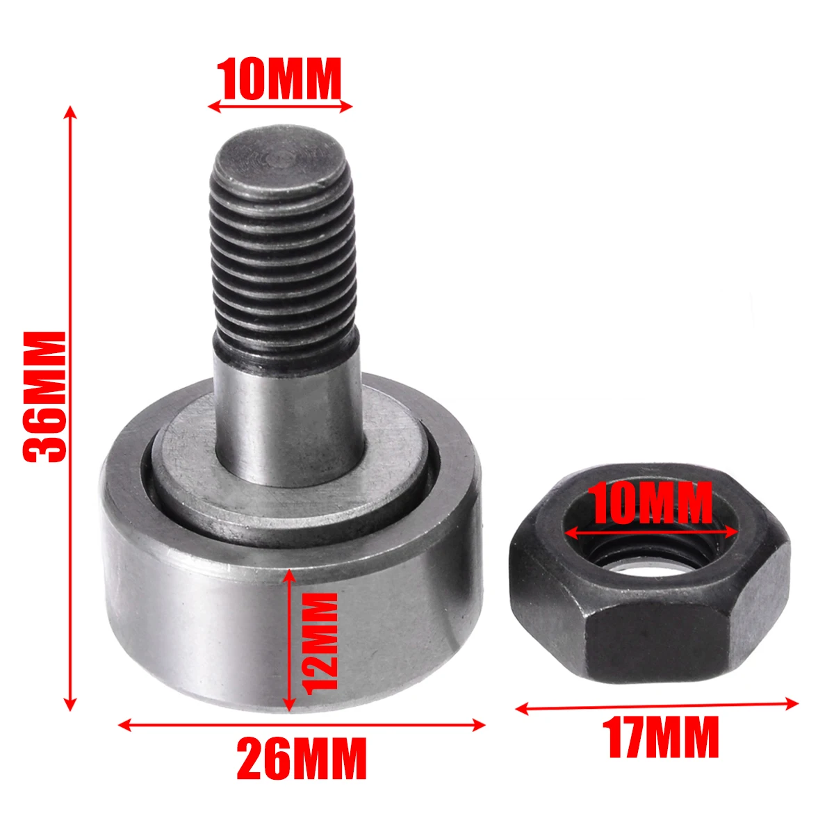 KR26 Roller Bearings 26mm Cam Follower Bearing Needle Stud Type Track 10mm Bolt | Обустройство дома
