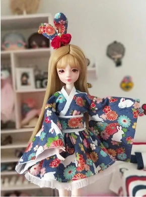 style2 Японские кимоно с повязка на голову для Блит, Kurhn, озон, OB24, Momoko, licca 1/6 куклы Cospaly Наряжаться Одежда для кукол - Цвет: style2