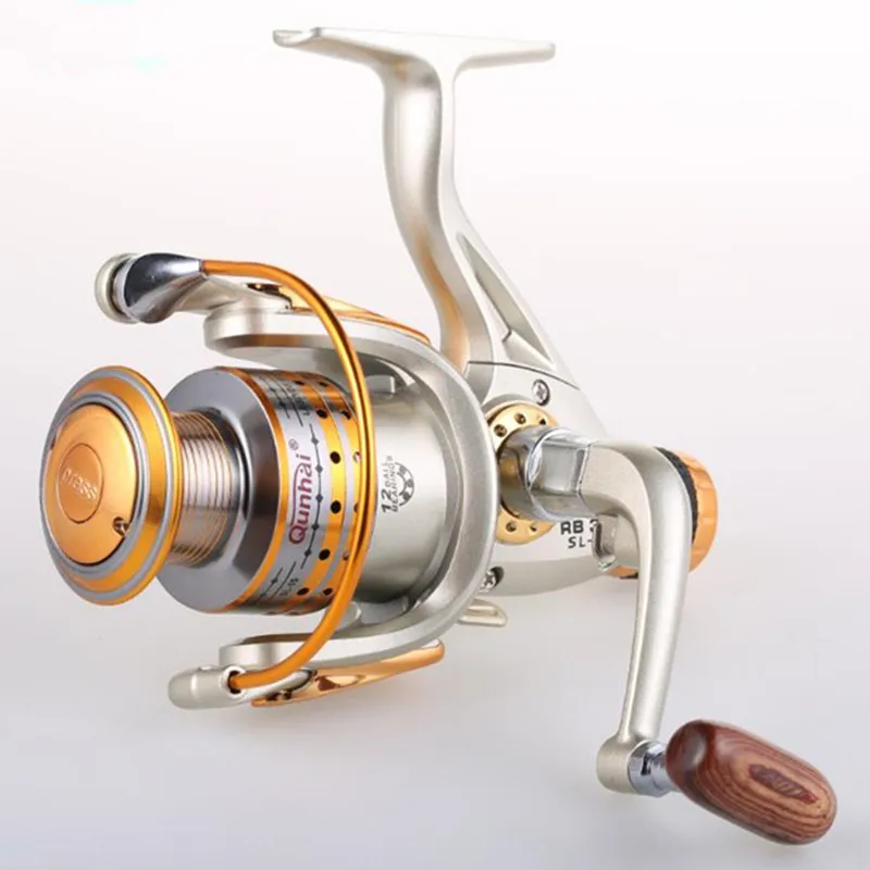 Рыболовная катушка металлическая Катушка 5 1: 1 карретилья De Pesca деревянная ручка