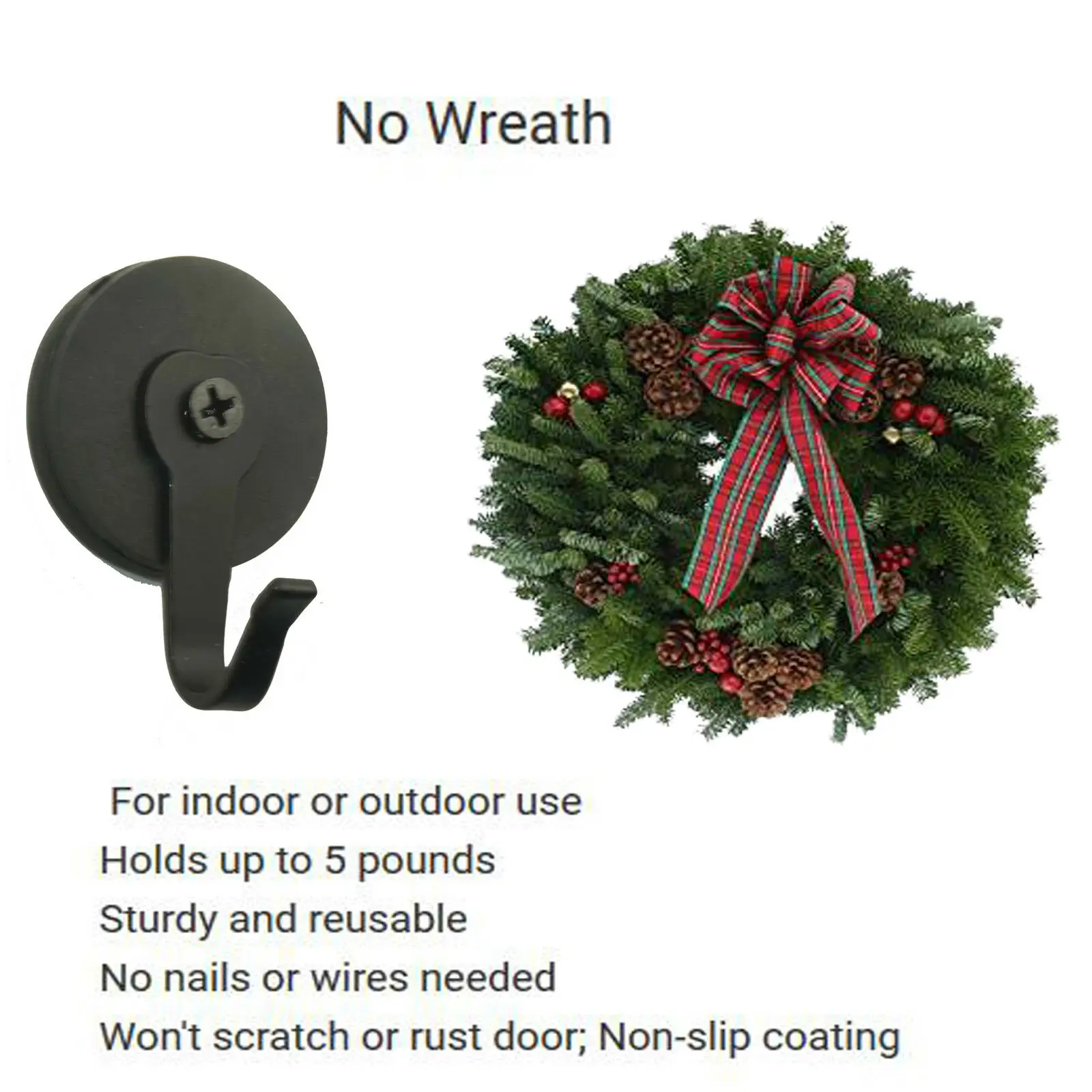 Магнитная металлическая вешалка для венков через дверь металлический крючок