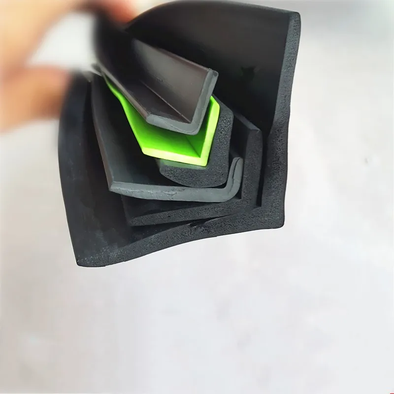 L Shape Rubber Sealing Strip Edge Encloser Shield Protector Brown Black Green