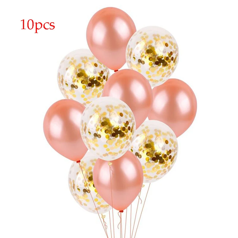 

10/16Pcs Bride To Be Ballons Latex Rose Gold Balloon Paper Confetti Metallic Celebrate For Party Wedding Birthday Party Decor