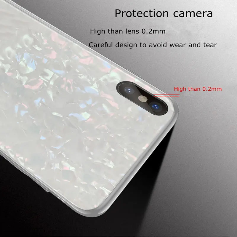 Закаленное стекло чехол для iPhone 10 8 7 Plus роскошные мраморные чехлы Чехол 6 6s X