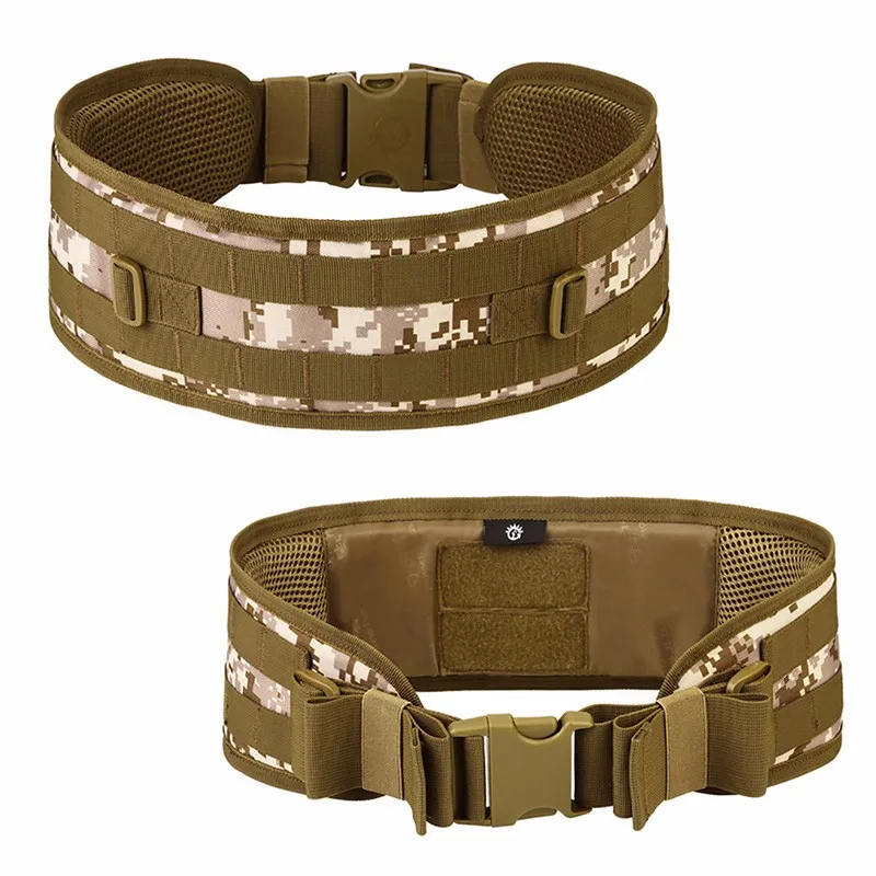 SM Camouflage Пояс военный Камуфляжный пояс тактический наружный пояс с подкладкой CS ремень многофункциональное оборудование страйкбол боевые широкие ремни - Цвет: SM Camouflage