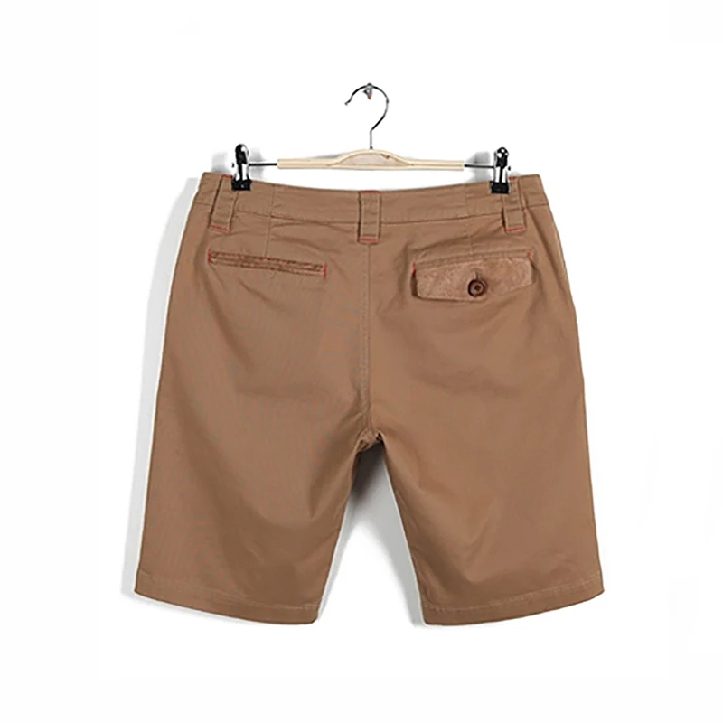 Мужские повседневные шорты без пометок однотонные Капри цвета хаки пляжные