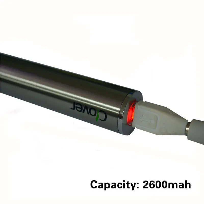 electronic cigarette Clover 2600mah Battery Root 510 Thread USB Passthrough E Cigarette vs evod battery vape|Батареи для