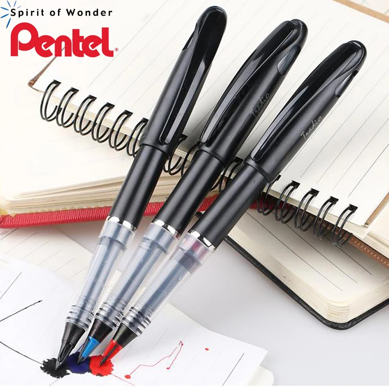 Оригинальная ручка Pentel TRJ50 с фетровым наконечником 0 4 мм 7 черная/красная/синяя