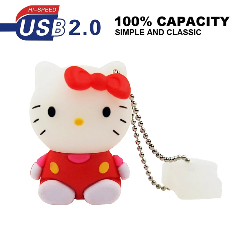 Hello kitty usb flash drive 32gb pen 64gb pendrive 4gb u disk 8gb 16gb cartoon card hot sale Memory stick | Компьютеры и офис
