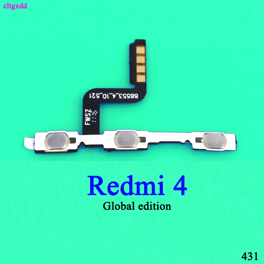 Cltgxdd 1 шт. кнопка включения и выключения громкости кабель для Xiaomi Redmi 3 3S 4 4A 4X 5 Plus 5A 6A