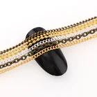 0,8  1 метр Ширина 123 мм японское 3D ЗолотоKC золотосеребро гвоздь шарик из Стали Цепочка в стиле панк DIY украшения для дизайна ногтей