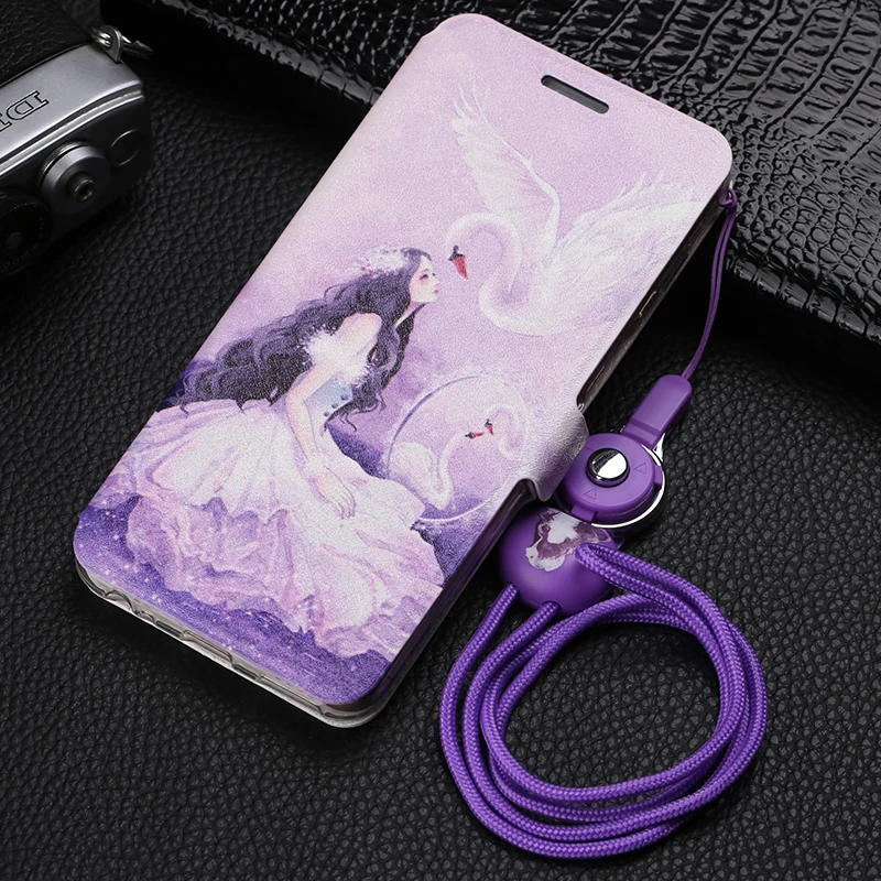 Cute Painted Flip Wallet Stand Leather Case For MEIZU Meilan 5 5S s Cover for meizu meilan note 3 cases | Мобильные телефоны и