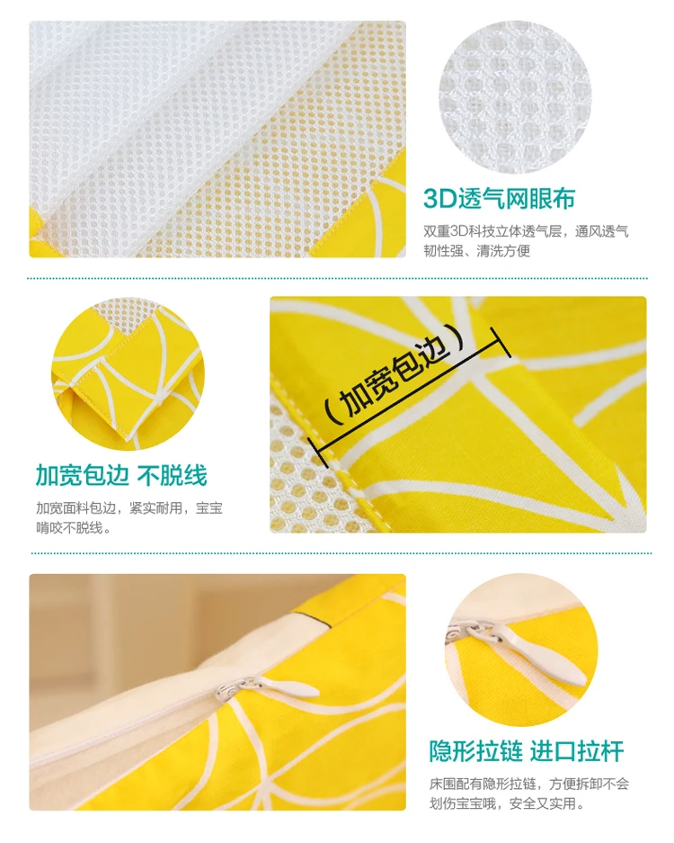 5 шт. летний комплект дышащего белья для детской кроватки розовый хлопковый