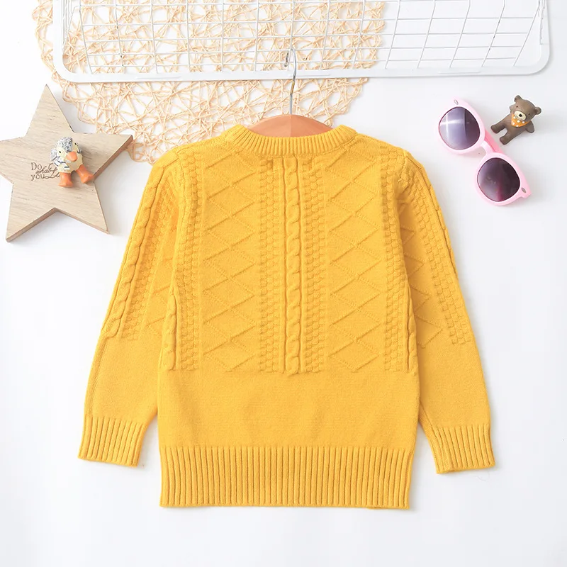 

Rlyaeiz 2019 New Girls Boys Sweaters Autumn Pure Color Sweater For Girls Boys Casual Kids Warm Knitted Pullover Tops Toddler