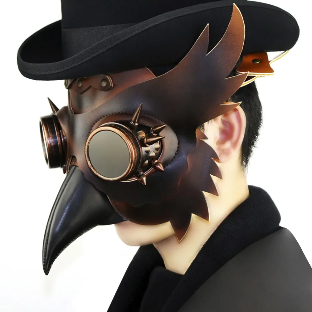Steampunk Plague Doctor Halloween Cosplay anime Party mask