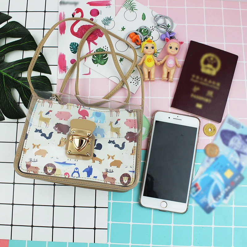Youda PVC Material Ladies Messenger Bag Korean Version of the Cartoon Cute Coin Purse Mobile Phone Fashion Shoulder Bags | Багаж и сумки