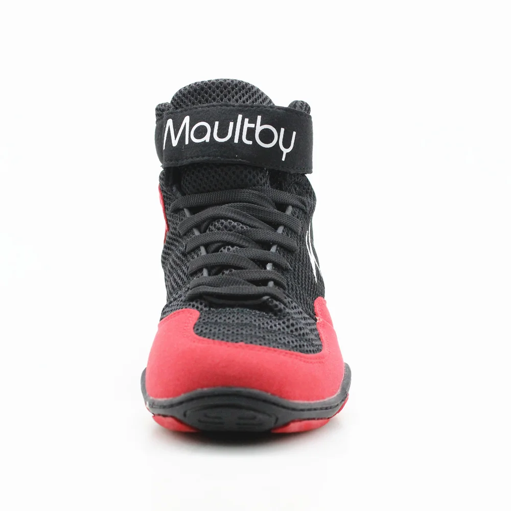 MAULTBY 1.0 Speed Men's Boxing Fitness Training Boot Black / Red Wrestling Shoes