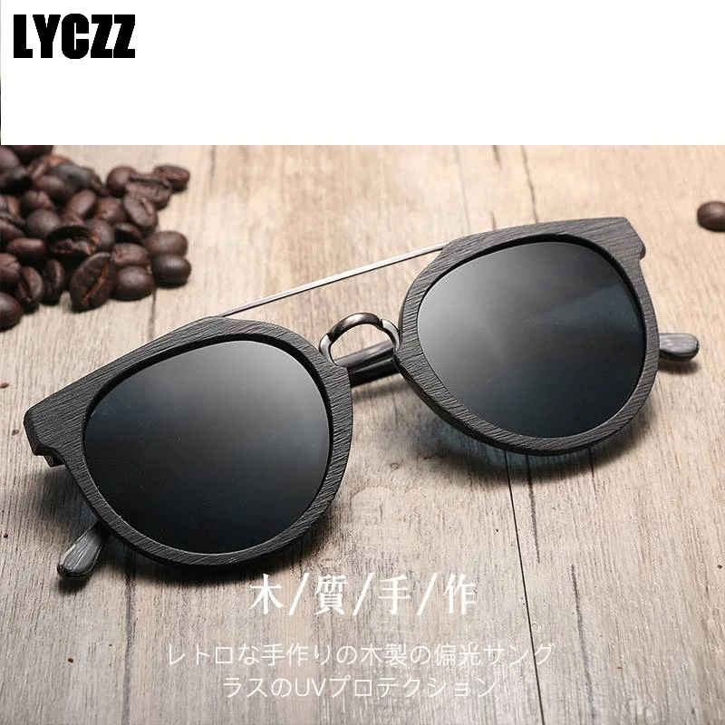 LYCZZ новые высококачественные бамбуковые солнцезащитные очки ручной работы в