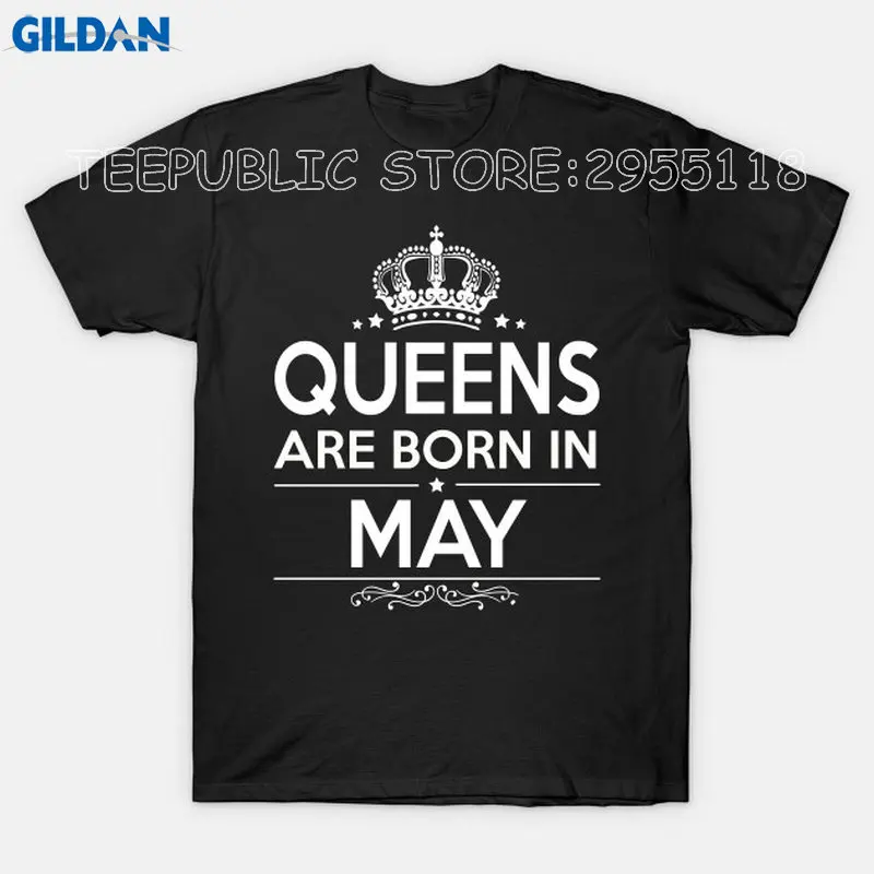 Настроить футболки Для женщин короткие Queens рождаются в мае | Женская одежда
