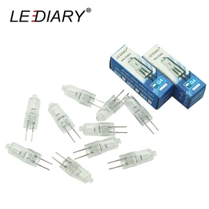 Галогенные лампы LEDIARY, 10 шт.лот, галогенные лампы G4, 12 В, JC Тип, G4, галогенные лампы с регулируемой яркостью 10 Вт20 Вт35 Вт, прозрачные галогенные лампы с коробкой