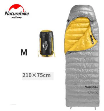 grey M size Naturehike CW400 конверт Тип белый гусиный пух спальный мешок зимний теплый спальный мешок s - Цвет: grey M size