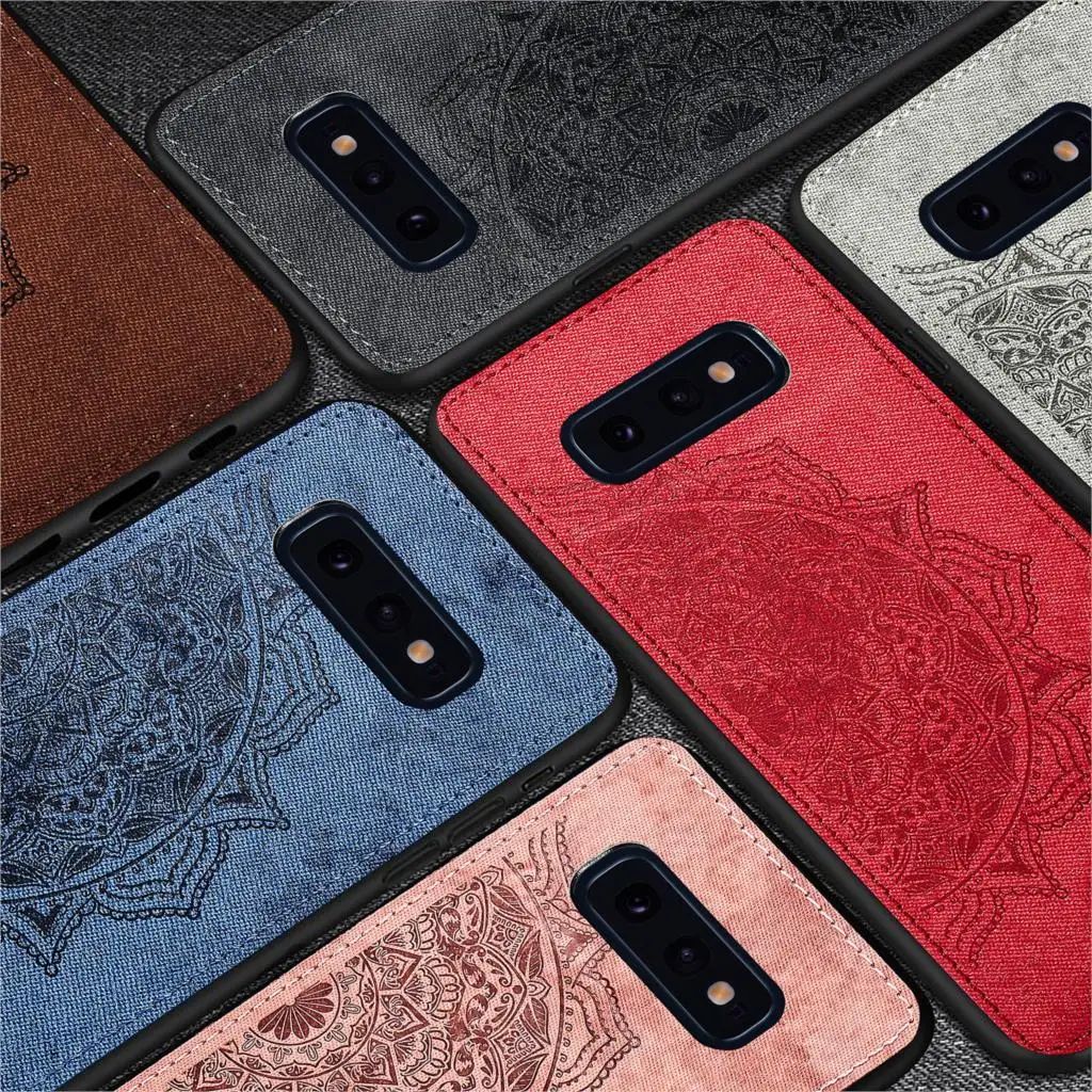 HATOLY 3D Flower Case for Samsung Galaxy S10E Cases Soft Silicone Edge Fabric Hard PC Back Cover S10e G970F | Мобильные телефоны и